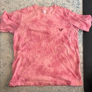Uniqlo Pink Tie-Dye Mickey Short-Sleeve Tee - Men's